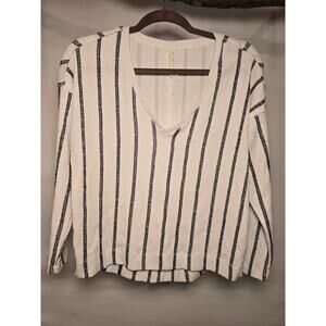 Anthropologie Striped Long Sleeve Top